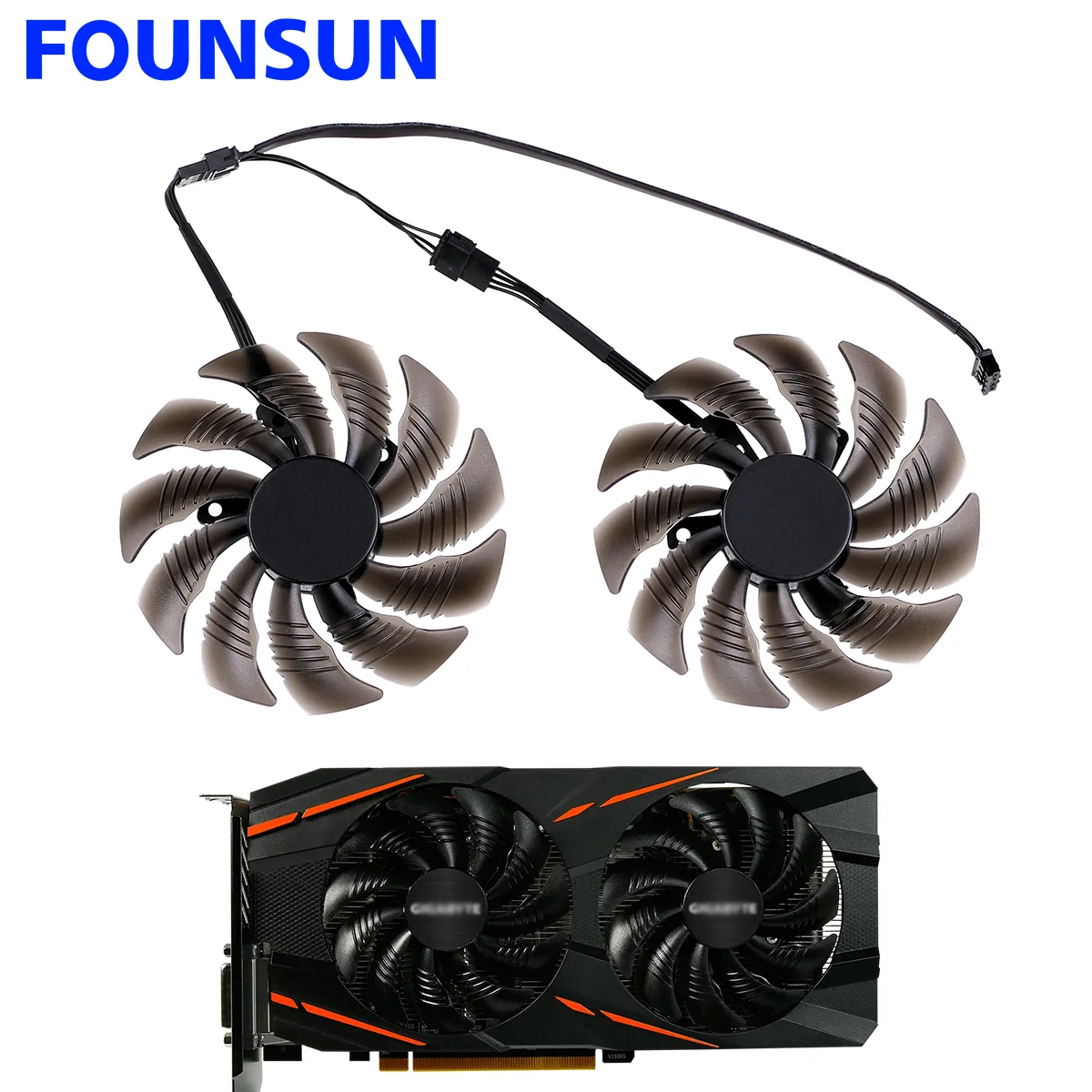 

88MM T129215SU 4Pin Cooling Fan For Gigabyte GTX 1050 1060 1070 960 RX 470 480 570 580 Graphics Card Cooler Fan PLD09210S12HH