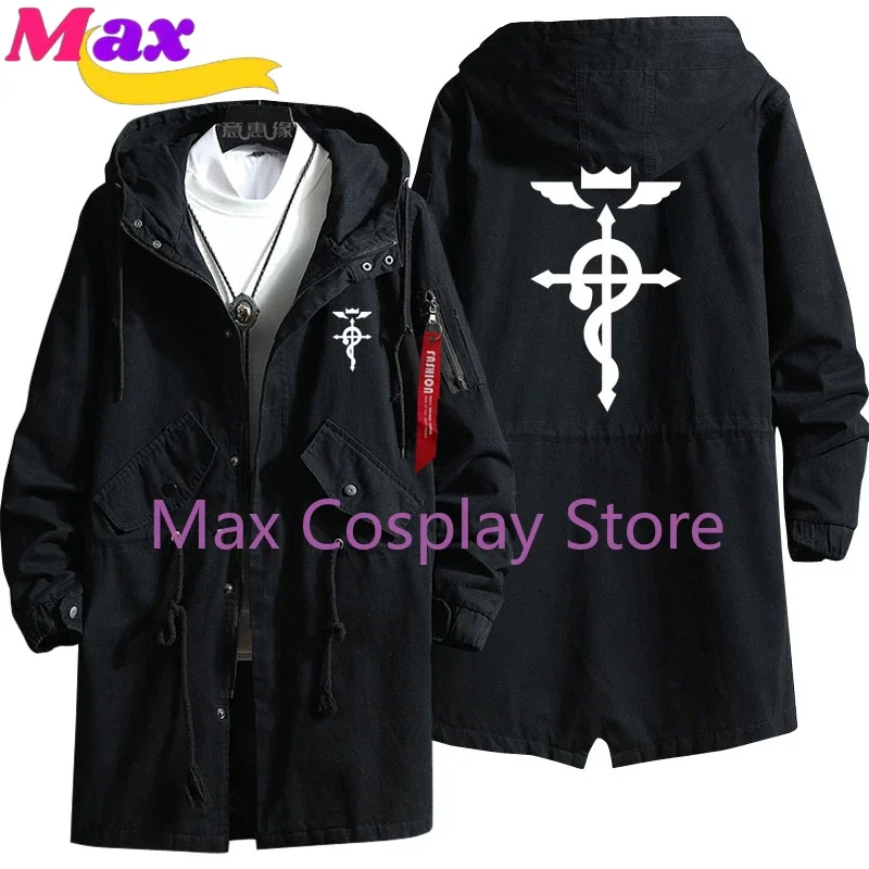 

wby2 Cos New Metal Coat Edward Elric Hoodie Trench Men Women Fashion Fall Winter Zipper Alchemist Jacket