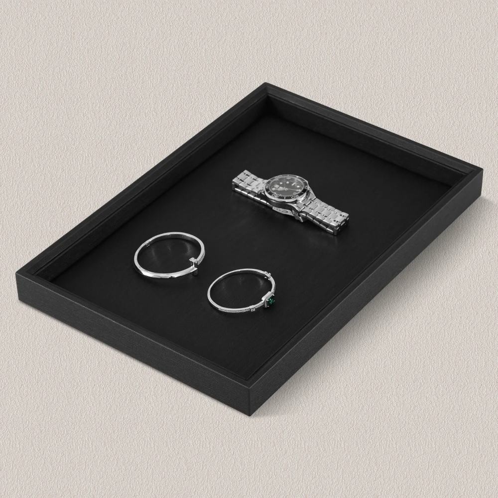 YinBeiNi 쌓을 수 있는 반지 귀걸이 목걸이 팔찌 보관 트레이, 보석 정리함 액세서리, 커버 포함 보관 트레이 P004