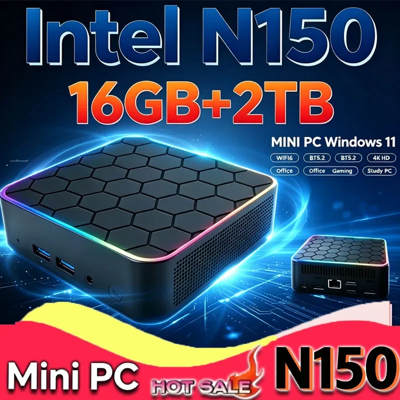 intel-core-n150-mini-pc-windows-11-16gb-ram-1‑2tb-ssd-wifi-6-bluetooth-52-mini-desktop-host-for-home-office-daily-use
