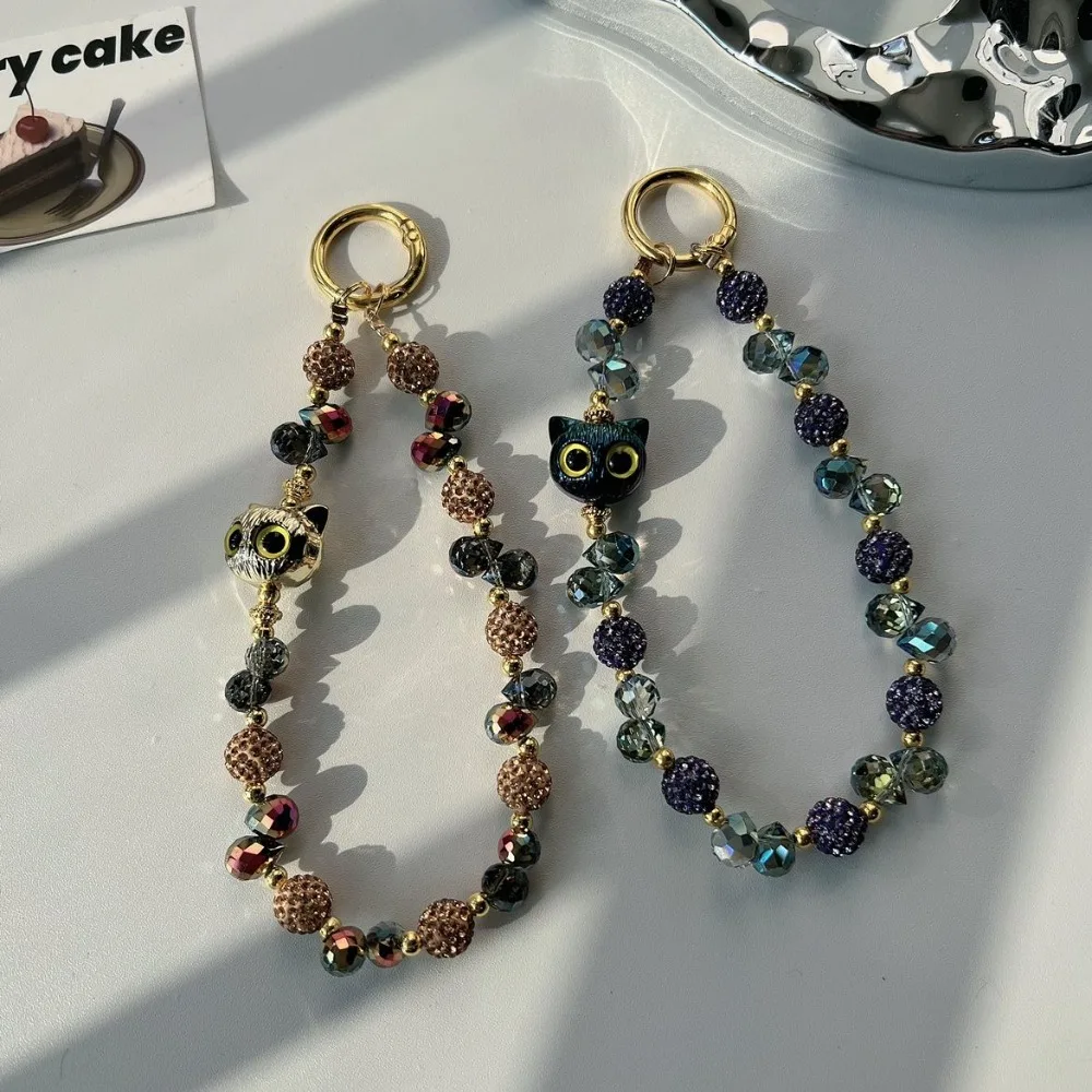 

Ремешок для мобильного телефона, новый INS, высококачественный изысканный кристалл с совой, цепочка из бисера «сделай сам», подарок, взрывный винтажный брелок для ключей «сделай сам» на запястье