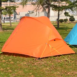 Ultralight Single Person 20D Nylon Silicon Coated Waterproof Windproof Double Layer Two Doors Camping Tent Barraca Tienda De