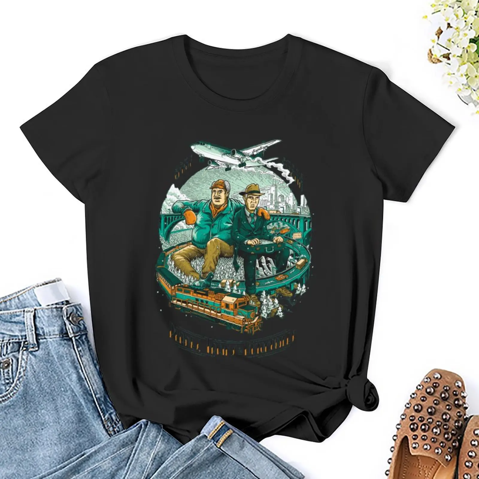 planes trains and automobiles T-Shirt shirts graphic tees summer clothes t shirts for Women