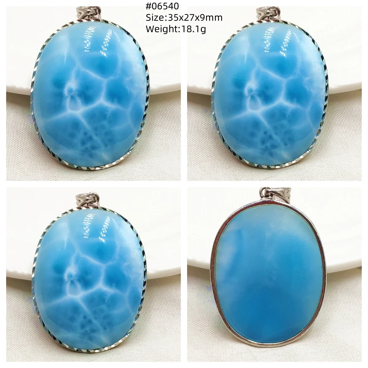 

Natural Blue Larimar Pendant Women Men Water Pattern 35x27x9mm Gold Crystal Love Necklace From Dominia AAAAAAA