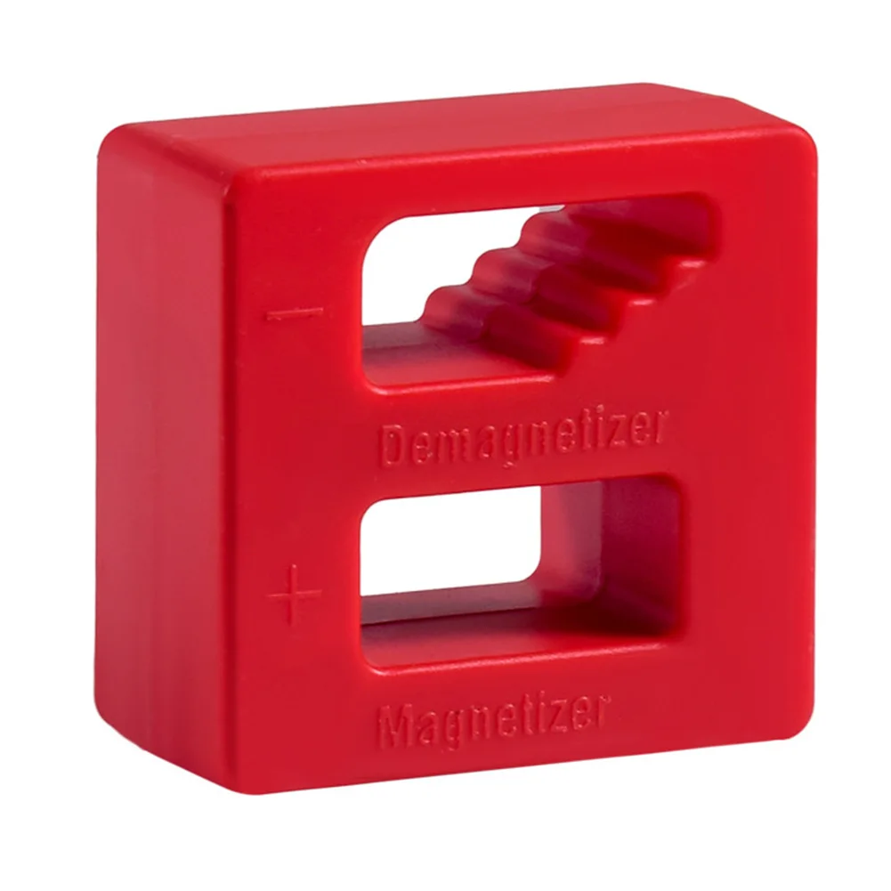 Magnetizer Demagnetizer Accessories Change Magnetism Tool Plastic Red 2 In 1 53*50*29mm For Electrical Appliances