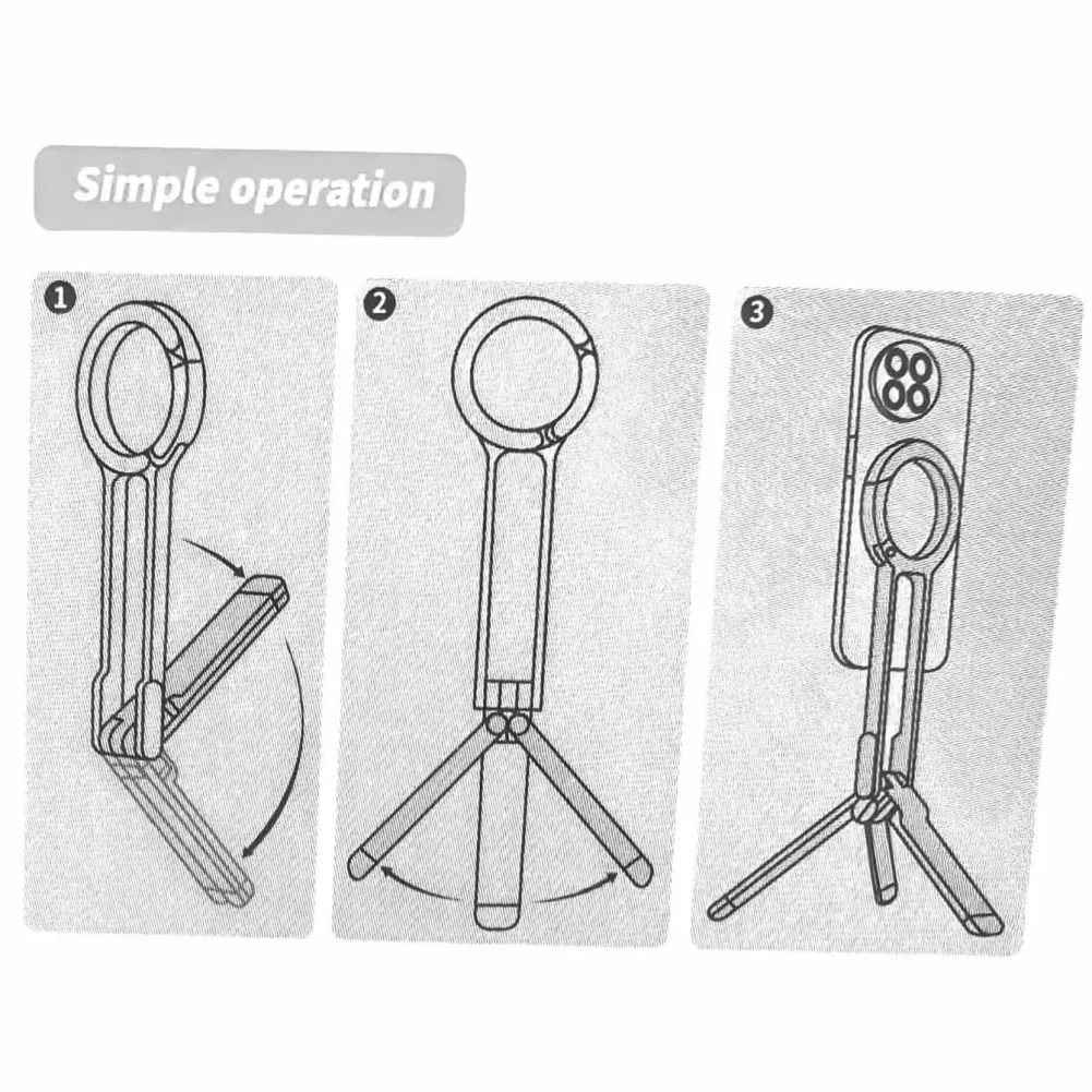Штатив для телефона с карабином, многофункциональный металлический штатив для телефона, магнитное кольцо, держатель для телефона для селфи, видеоблога, видео