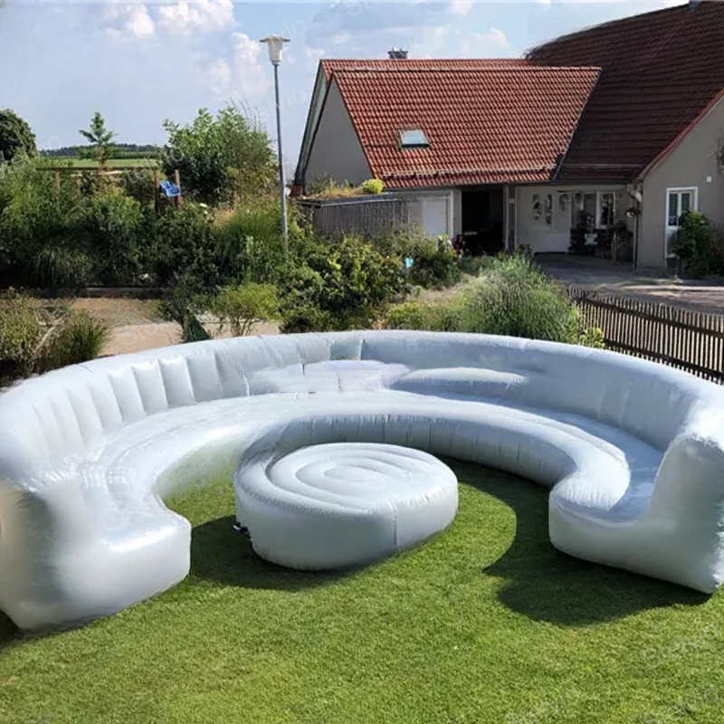 Sofá inflable en forma de s para publicidad, silla Circular para exteriores
