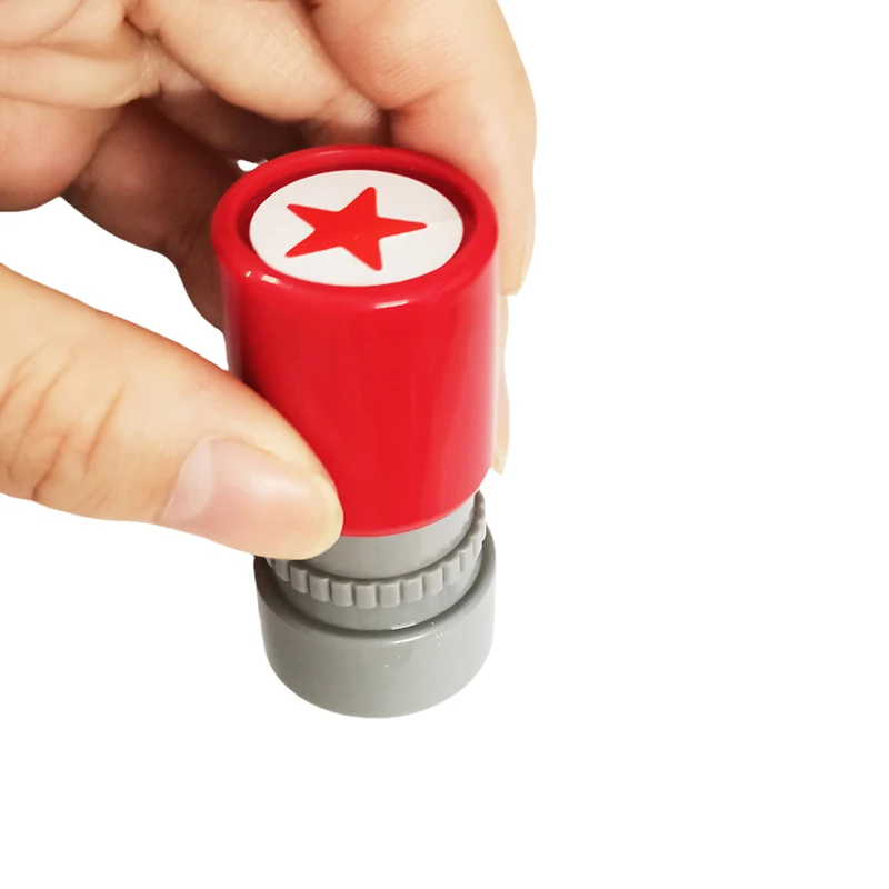 School Teachers Family Use Red Five-pointed Star Stamp Encourage Children Teaching Award Stamp Automatic Ink