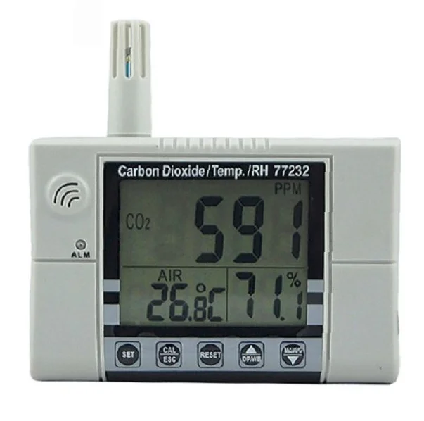 AZ77232 이산화탄소 테스터, 벽걸이 공기질 모니터, CO2 습도계