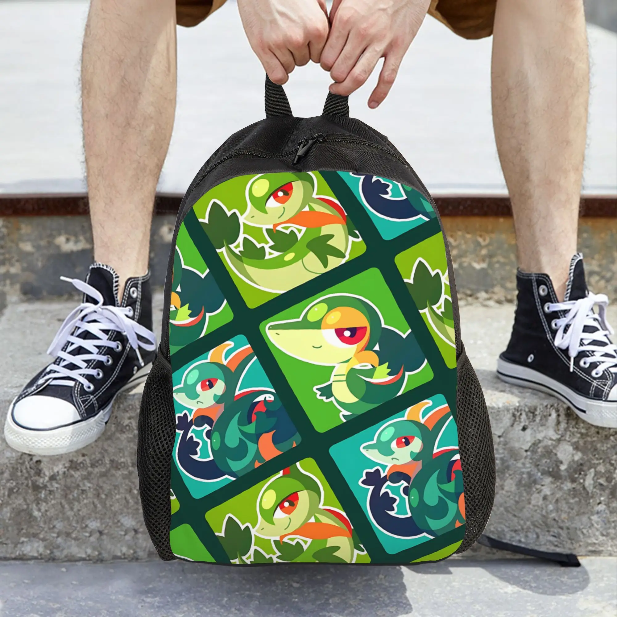Fashion Cartoon Pokemon Theme Backpack ita bag  mochila Light Journey Retro Washable Rucksack