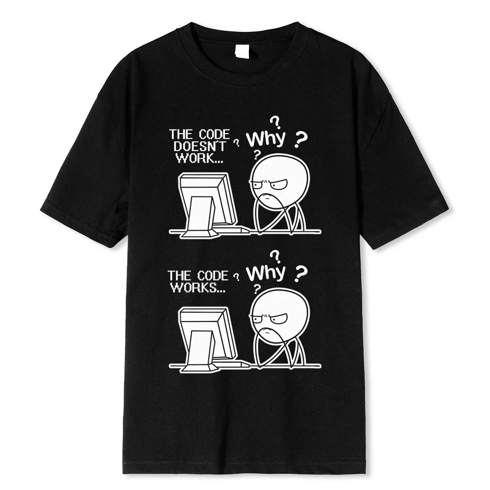 الإبداعية متعة مبرمج رمز العمل عادية تي شيرت مطبوع Camiseta Hombre Linux OS موضة 100% القطن الشارع الشهير