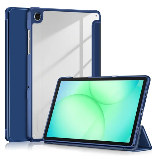 Imagen 2 del producto Funda para Samsung Tab A11 Plus SM-X230 X235, Funda inteligente plegable con parte trasera acrílica de cuero PU para Galaxy Tab A11 Plus de 11 pulgadas