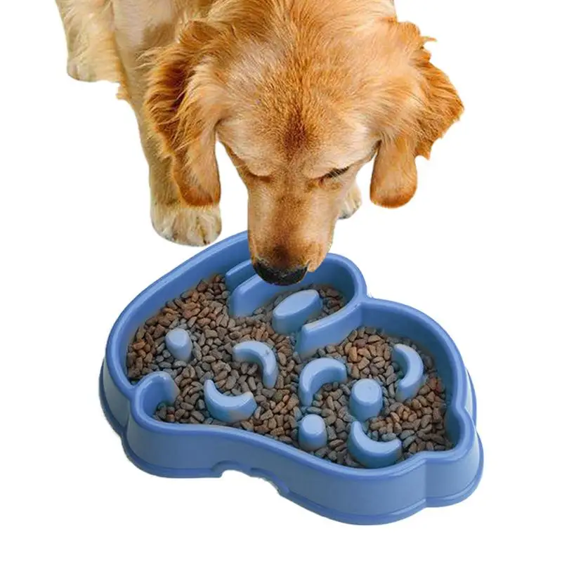 Slow Feeder Pet Feeding Toy Dog Slow Feeder Bowl Anti Slip And Anti Gulping Puppy Food Dispenser Cat Water Bowl Pet Dog Supplies