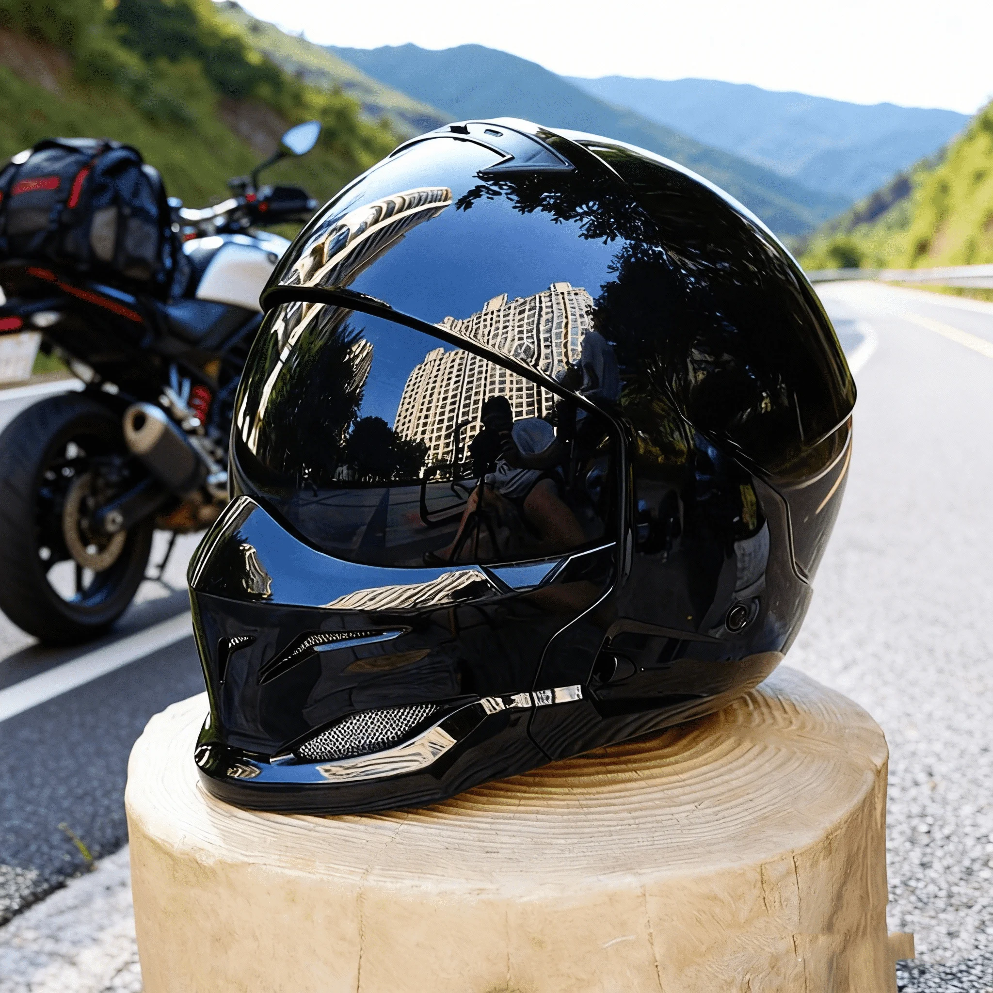 Scorpion Retro Motorcycle Helmet with Removable Front Module, Transparent Lens, Available in Multiple Sizes, Motorcycle Safety