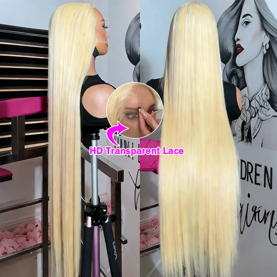 

Blonde 613 Hd Lace Frontal Wigs 13X6 Lace Front Wigs Straight Human Hair Wigs 40 Inch 230 Density Brazilian Wigs For Black Women