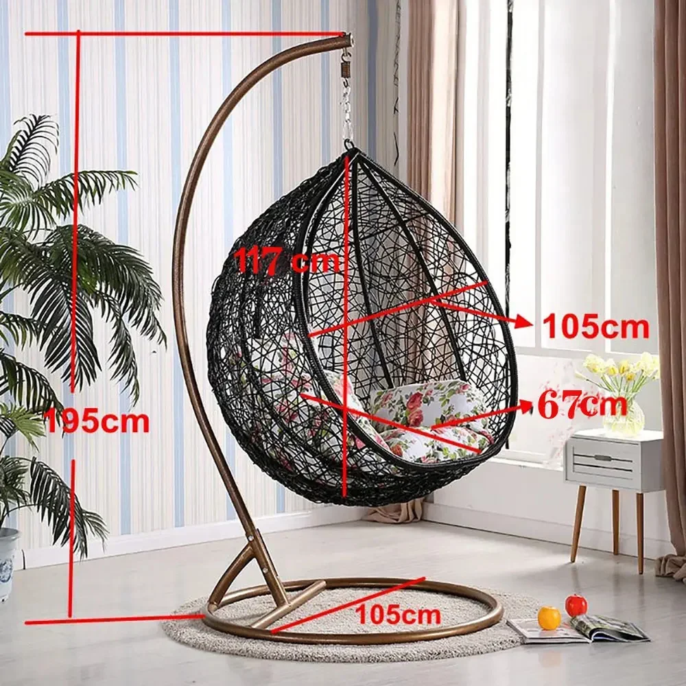 2026 2026 Backyard Rattan Swing Hanging Egg Chair Water Drop Shaped Swing Chair Indoor Outdoor Swing Garden Hanging Patio Chair