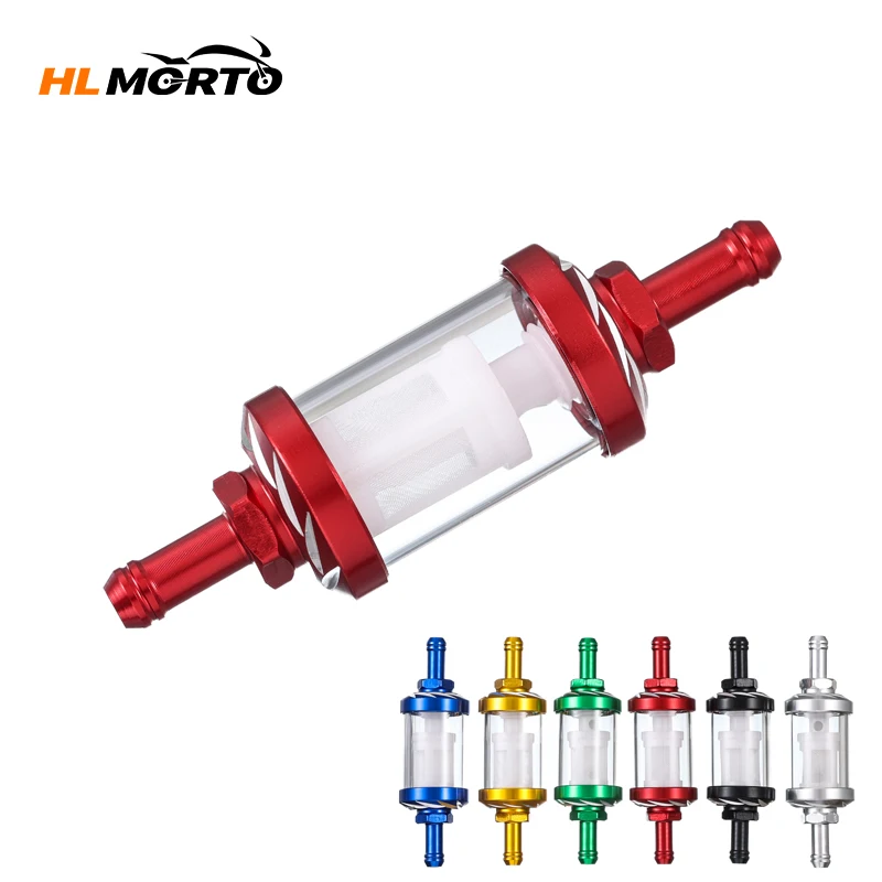 Universeller 8mm CNC Motorrad Benzinfilter Moto Zubehör für ATV Pit Bike Auto Motorrad Ölbehälter