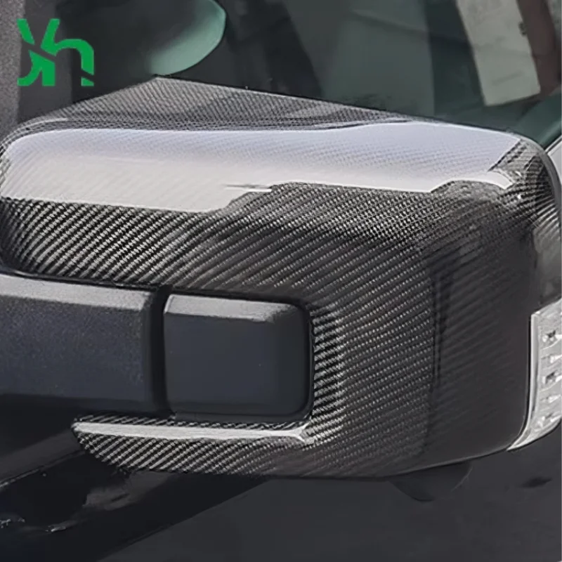 2015年以降のフォード・ラプターF150用ドライカーボンファイバーサイドミラーカバー新品状態右側配置