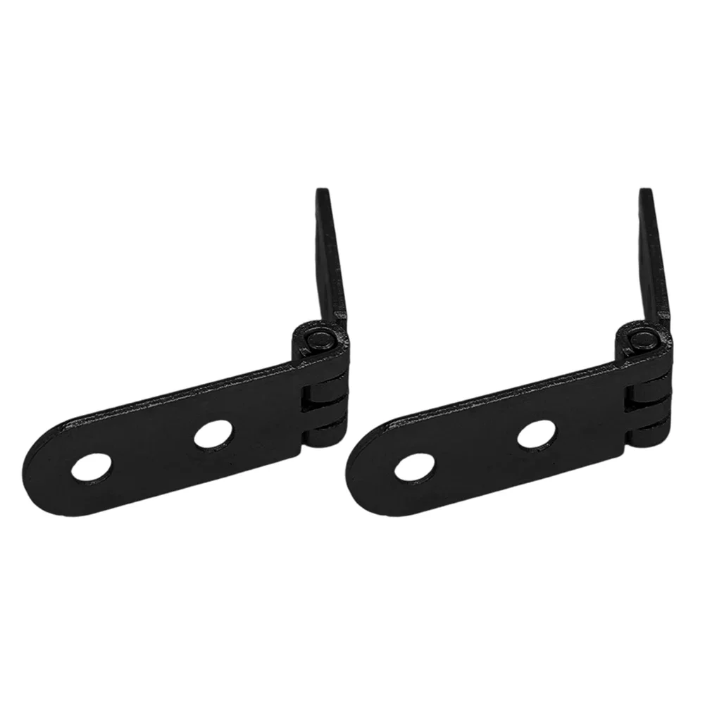 Set Of 10 180 Degree For Folding Hinges Rounded Corner Black Iron For For Folding Tables Cabinets Desks 76 By 15 Millimeter