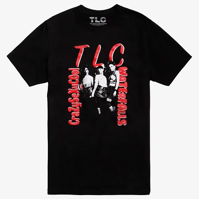 OFFER! TLC Men Large Black CrazySexyCool Waterfalls Group T-Shirt 90s Hip-Hop