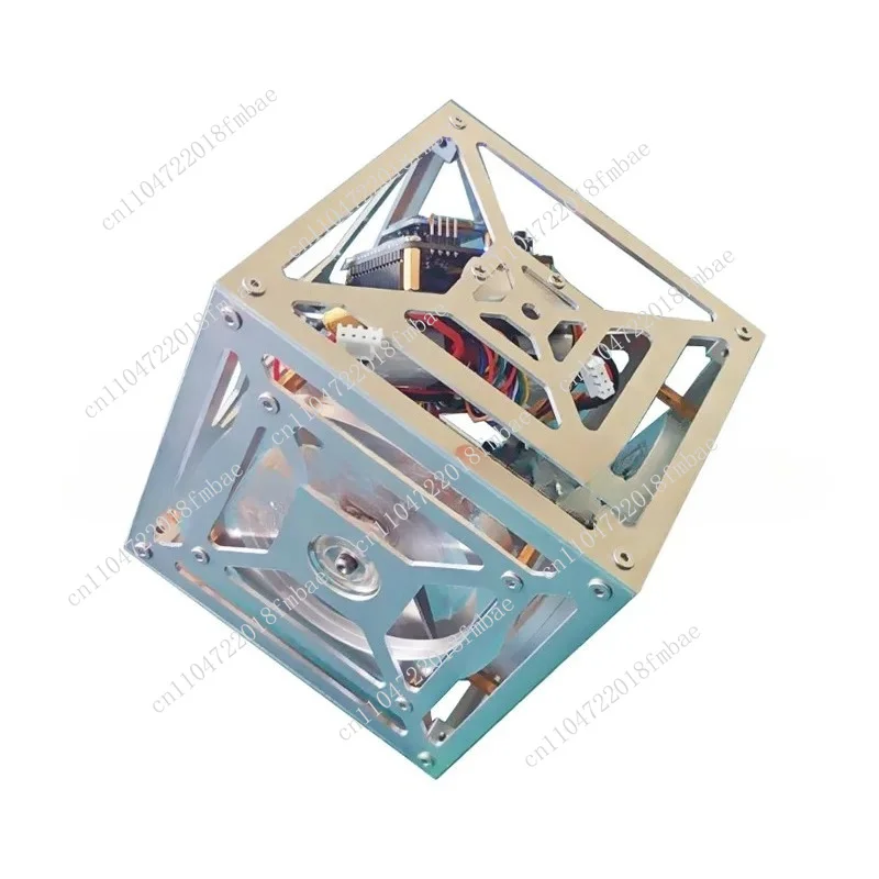 Flip the self balancing cube in any direction, and flip the cube momentum inertia wheel on one side at a single point
