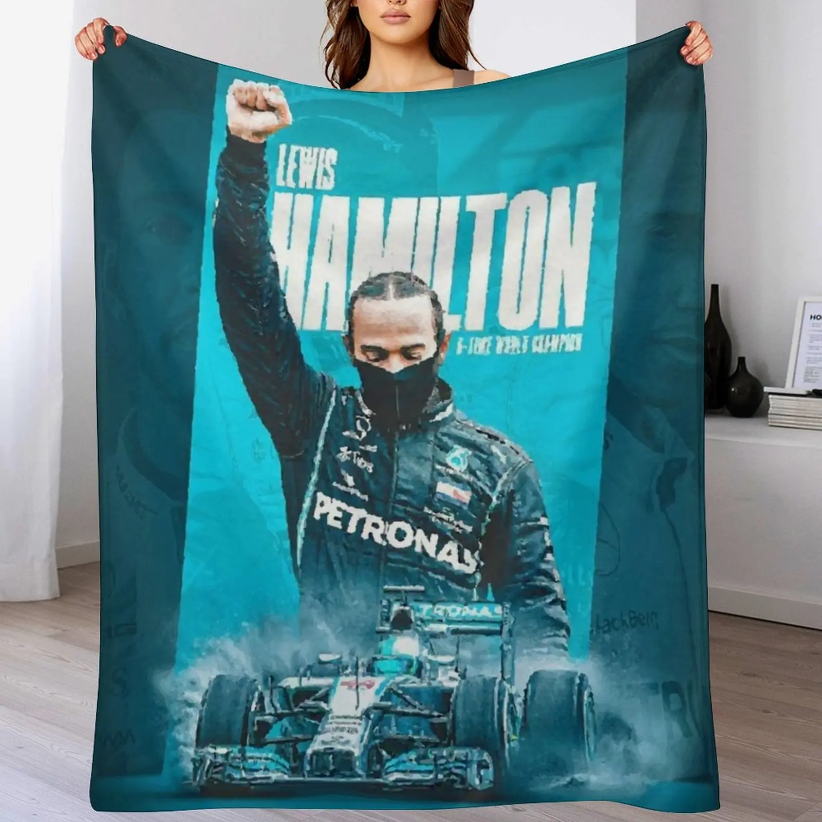 

Lewis Hamilton - F1 2024 Throw Blanket Softest Giant Sofa Blankets