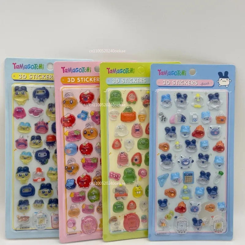 3D Stickers Cartoon Tamagotchi Creative Peripheral Phone Case Transparent Sticker Hand Account Material Friend Birthday Gift