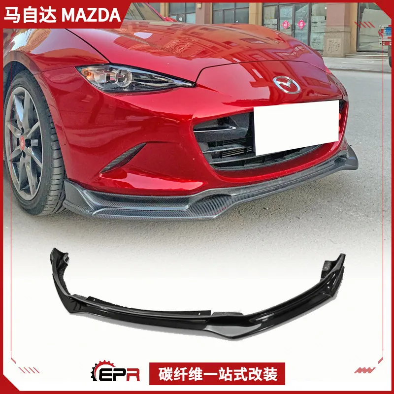 

Подходит для Miata Mazda MX5 ND RF модификация головки из углеродного волокна, передняя губа, небольшой объемный звук, передний подбородок лопаты