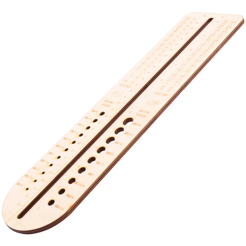 Wooden Sock Blockers For Knitting Needle Gauge Crochet Size Measurement Ruler Weaving Tool Needle Measuring Tool 32 X 8 X 0.5Cm-