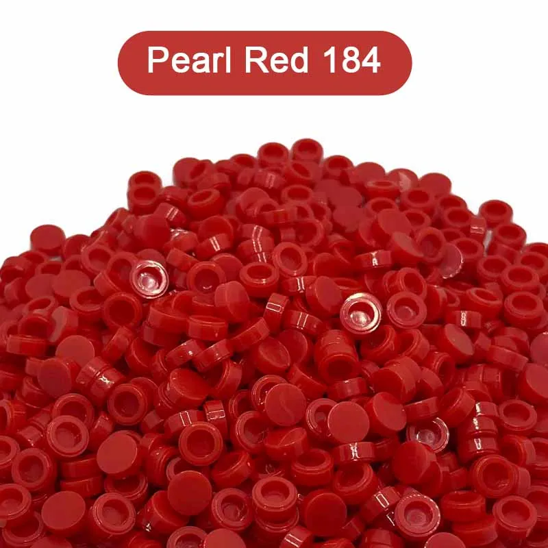 Red 98138 Round Tile 1x1 Round Circle Pixel Painting Building Block Toy Mosaic 100pcs