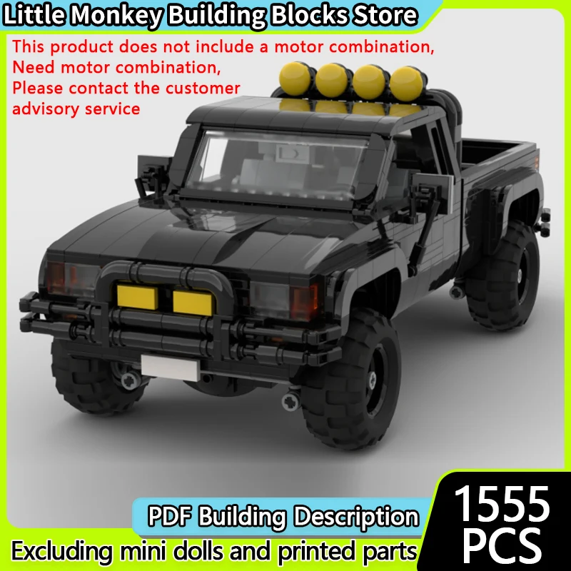 

Модель скоростного гоночного автомобиля MOC, строительные кирпичи, внедорожный пикап, модульная технология, детские праздничные подарки, сборка игрушек, костюм