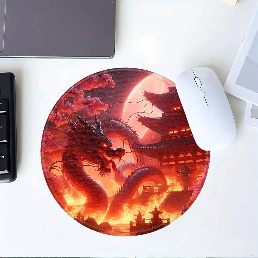 Anti slip 1pc Mouse Pad office Pad Computer Laptop Pad Keyboard Mouse Pad Desk accessories Game Console Pad Red Dragon