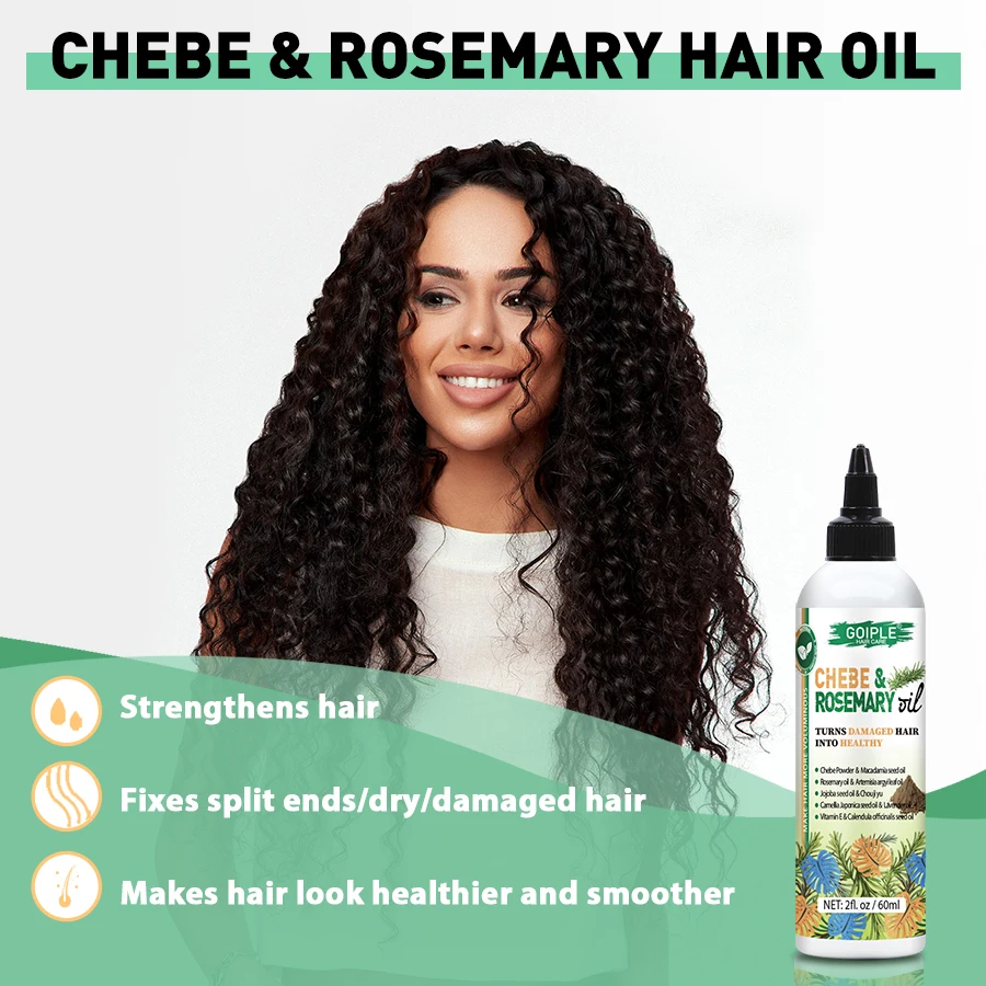 Hair Moisturizing Growth Kit,Natural Rosemary & Chebe Oil,Smoothing Heat-Protectant Spray,Hair Care Set for Promote Hair Health