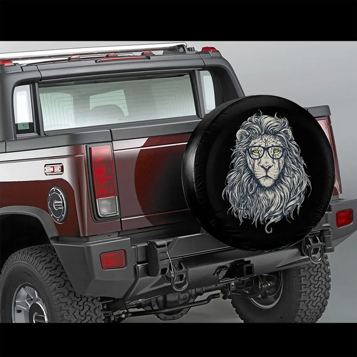 Reggae Rastafari Lion Spare Tire Cover Waterproof Dust-Proof Wheel Protectors Universal for Trailer,,SUV,RV and Many