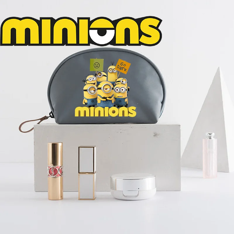 

Милая мультяшная косметичка с Миньонами, новая, портативная, в стиле аниме, для хранения, повседневная, складная, легкая