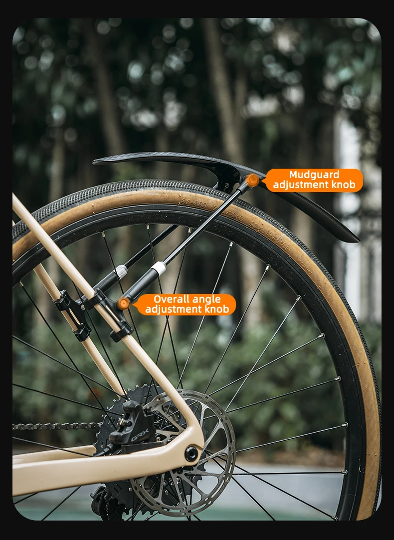 ROCKBROS Fahrrad-Schutzblech aus PP-Weichplastik, robust und widerstandsfähig, geeignet für Straßenfahrräder, Fahrradzubehör. – Detail 5