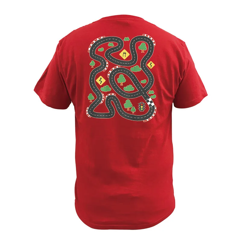 Retro Play Cars And Train On Dad's Back T Shirt Funny Children Games Father Gift Graphic T-shirts 100% Cotton Soft Unisex Tops