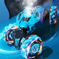 4CH Dual Control Stunt Twist Offroad Transforming Car with Spray Effect | Gesture-Sensing Mini Electric RC Car Toy for Kids Gift