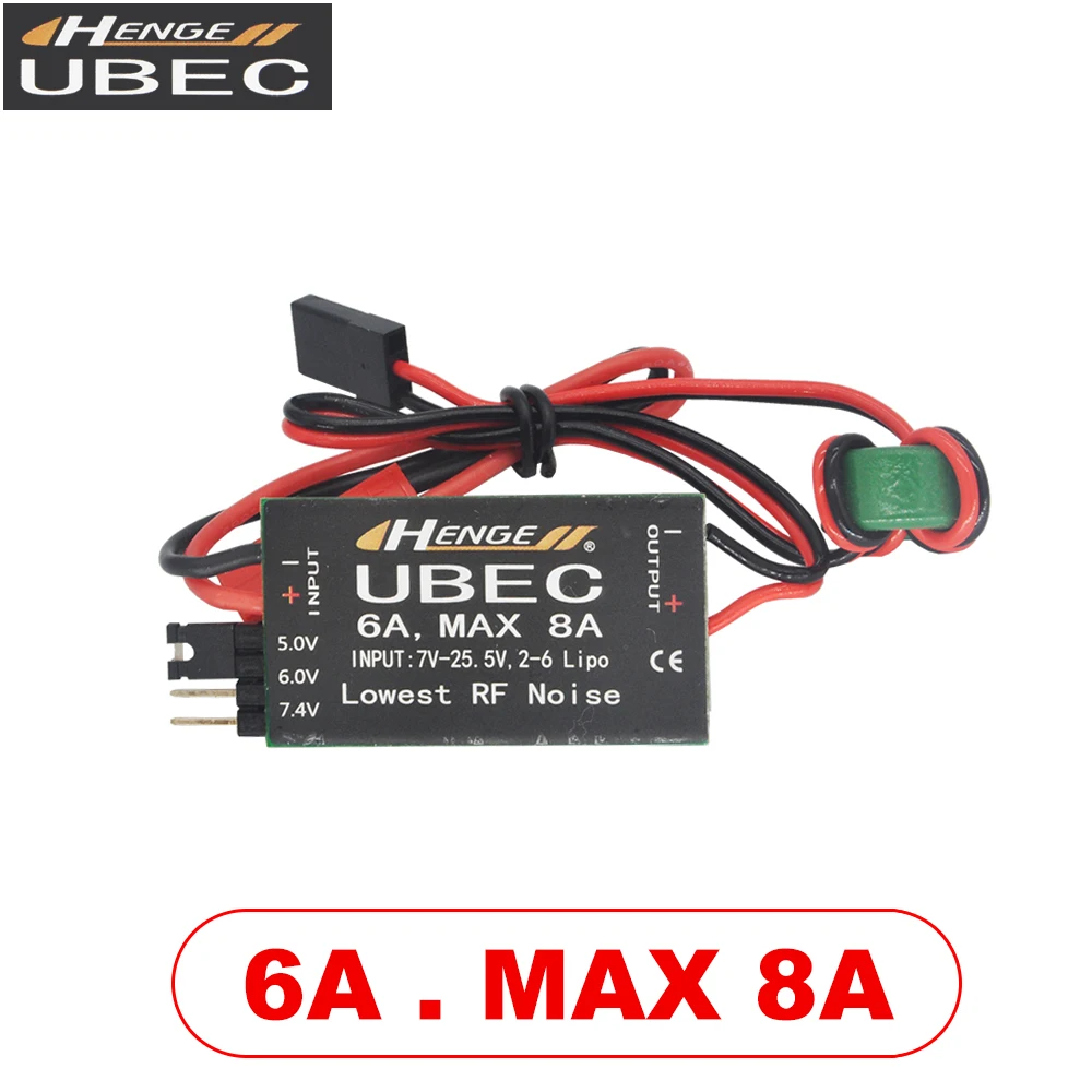 HENGE 6A UBEC Output 5v / 6v 6A / 8A,2-6S LIPO 6-16 cell Ni-Mh Input Switch Mode UBEC BEC LV for RC Airplanes