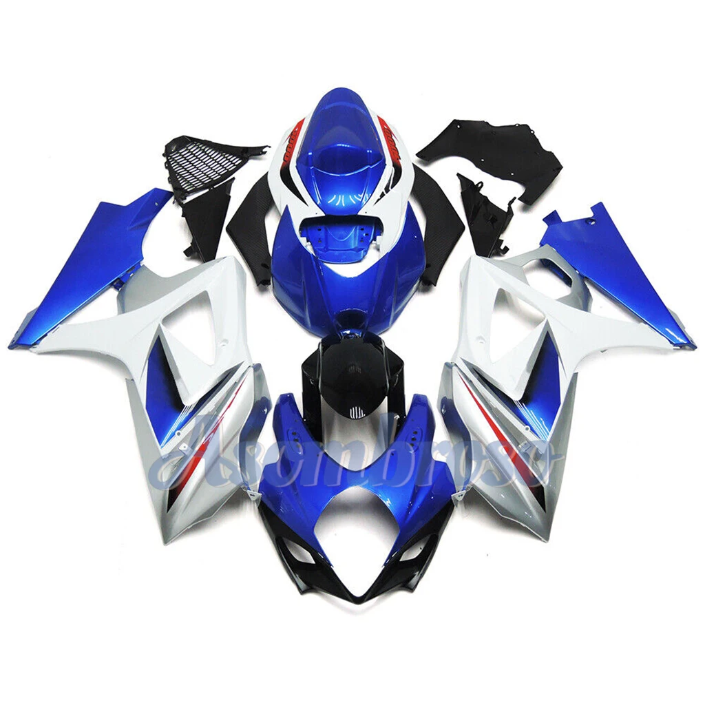 Kit carene di alta qualità per Suzuki GSXR1000 2008 2007 GSXR 1000 07 08 K7 Carrozzeria iniezione blu bianco