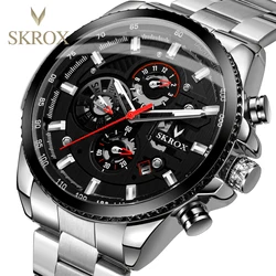 SKROX Racing Sports Big Size Automatic Clockwork Stainless Steel Mechanical Man Watch High Quality Luxury Military Male Wrist