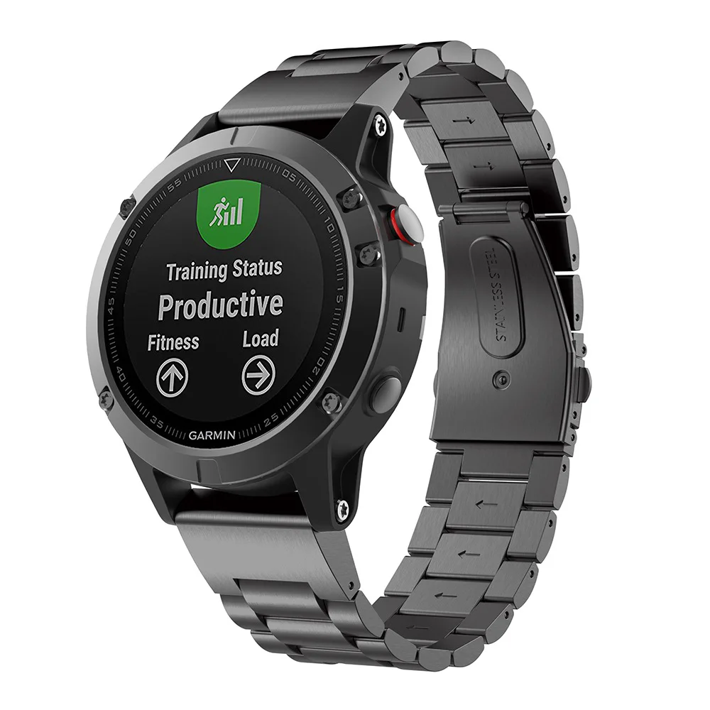 ステンレスメタルブレスレット,Garmin forerunner 955 745 945 lte s62 s60/instinct 2 45mm,22/26mm用