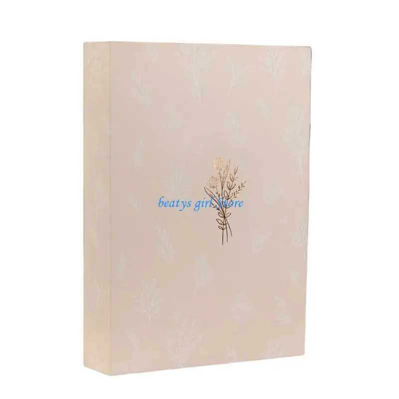 C7AB Modern Flat Back Memory Book Scrapbook With Interchangeable Page Floral Cover