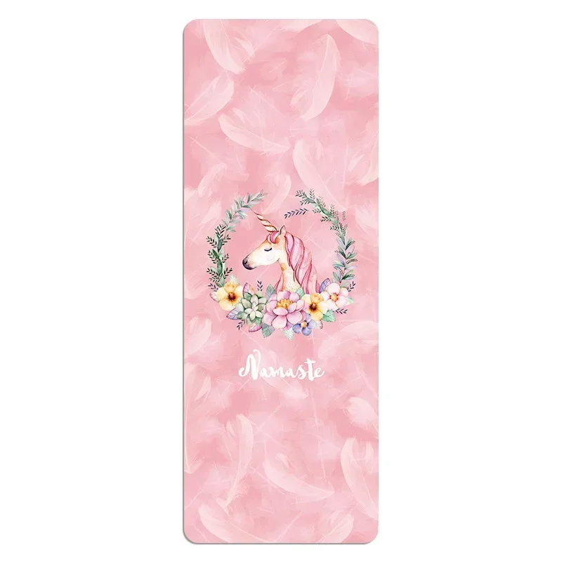 

183*68/80 см складной ультратонкий портативный и нескользящий, можно мыть, произвольно расширенный замшевый резиновый коврик для йоги с принтом, 1,5 мм