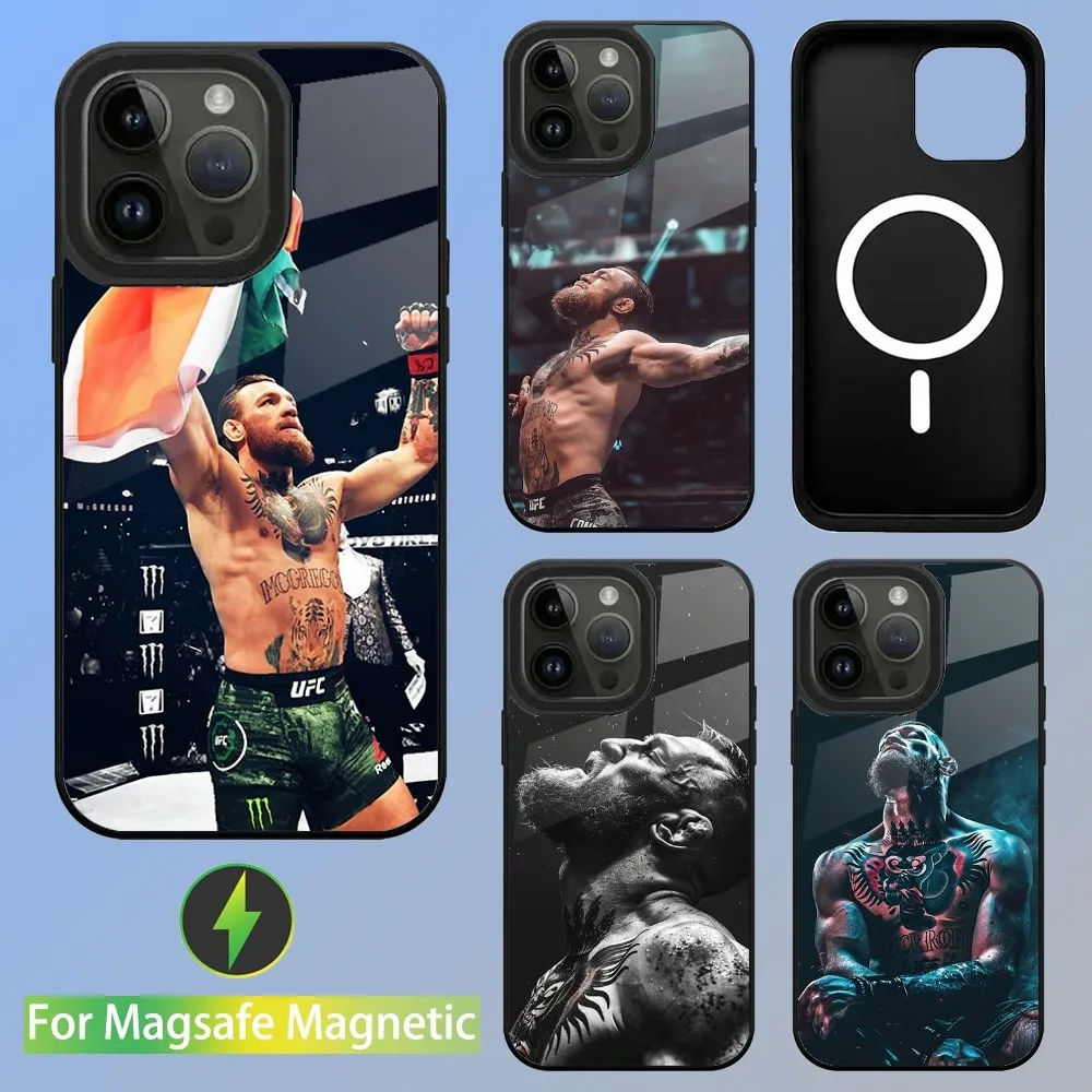 C-Conor McGregor Phone Case For iPhone 15,14,13,12,11,Plus,Pro,Max Mini Magsafe Magnetic Wireless Charging