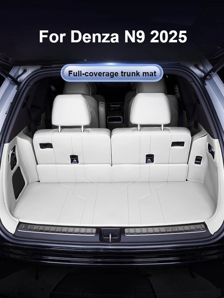 

Коврик в багажник для Denza N9 2025, полностью закрывающий, из экологичного износостойкого материала TPE, защитный, для улучшения интерьера автомобиля
