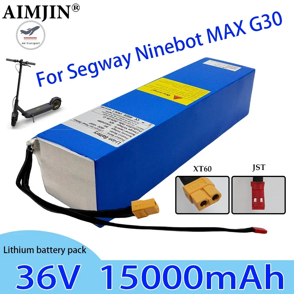 

36V 15Ah High capacity 10S6P Li-ion Battery Pack with BMS For Xiaomi Ninebot G30 MAX No. 9 Electric Scooter Special Battery