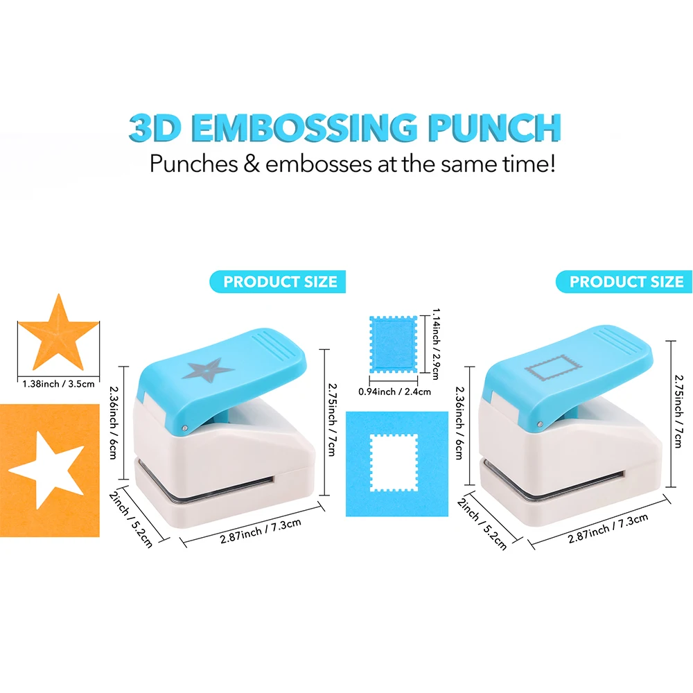 3D postzegel embossing punch tool Star puncher voor scrapbooking journaling planner diy verjaardag vakantie wenskaart ambacht