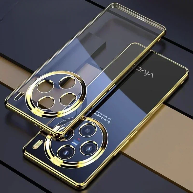 For Vivo X100 Pro Electroplating Phone Case For Vivo X 100 X100Pro Lens All-inclusive Silicone Soft Shell Back Cover Cases