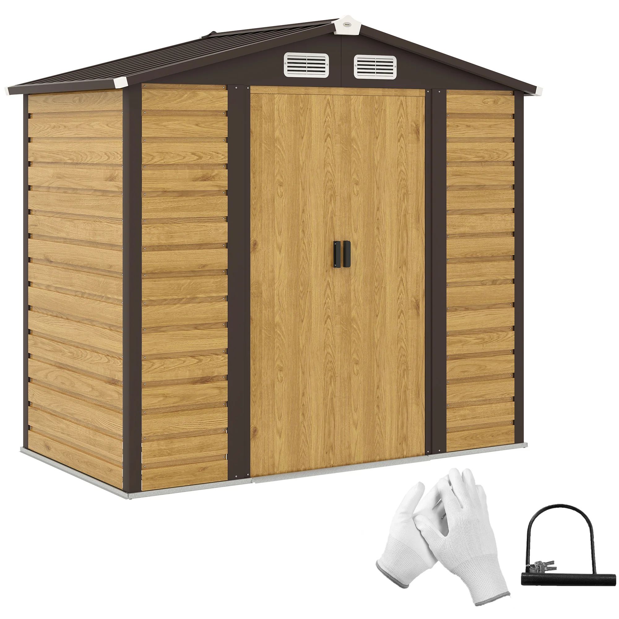 Outsunny Caseta de Jardín Exterior 2,36m² 213x120x194 cm